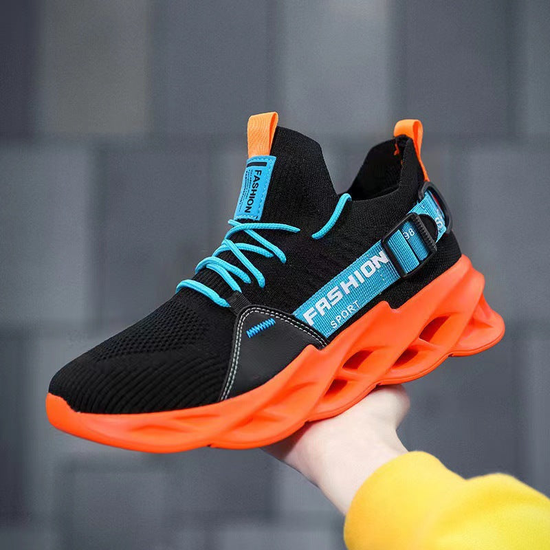 Men’s Big Size Running Shoes | Stretch Mesh Sock-Style Outdoor Sports Casual Sneakers