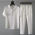 Men's Casual Ice Silk Linen Matching Set | Ultra-Thin Short-Sleeve Two-Piece Outfit