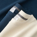Men's Premium Waffle-Knit Round Neck T-Shirt | Summer Short Sleeve Streetwear Top