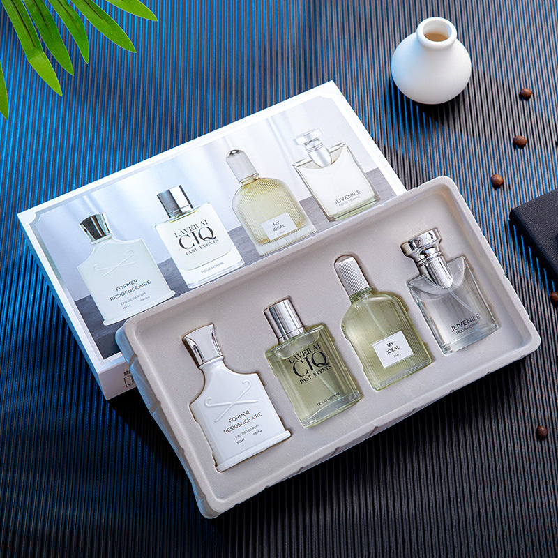 the Flower Story Silver Mountain Water Men's Perfume 4-Piece Set