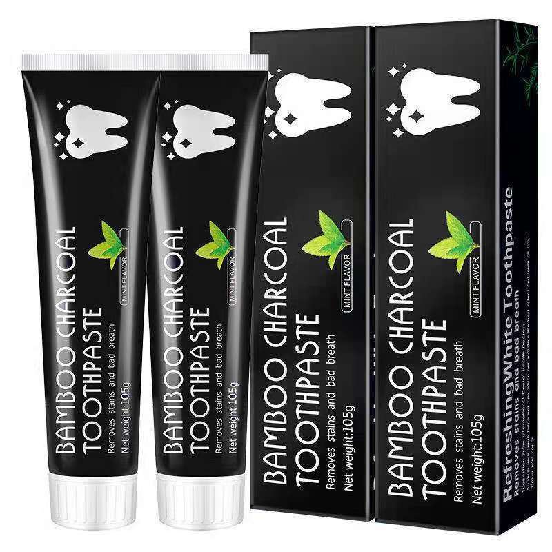 Natural Bamboo Activated Carbon Teeth Whitening Paste | Advanced Yellow Stain Remover
