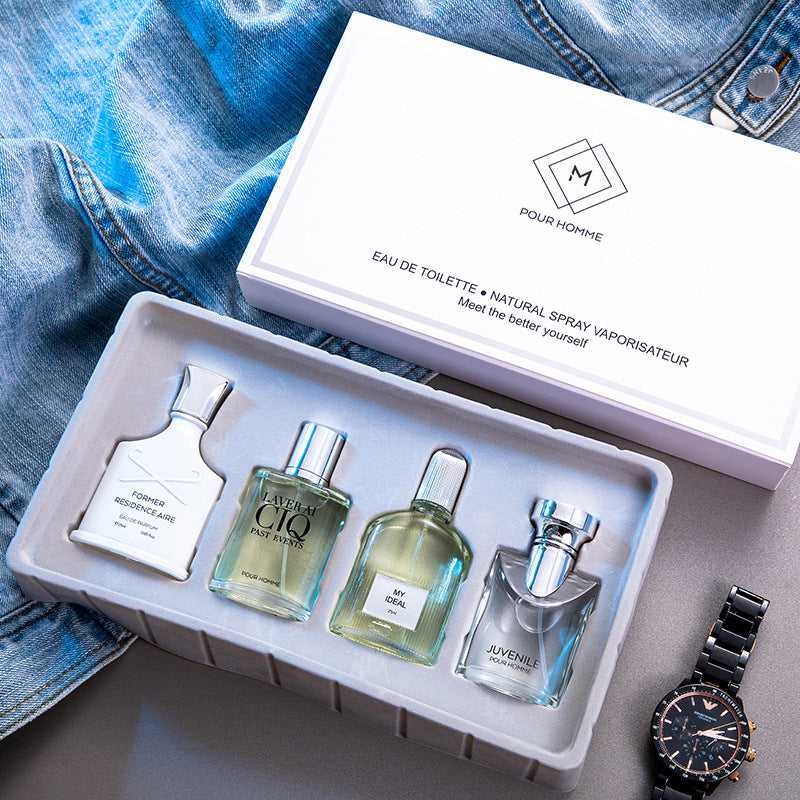 the Flower Story Silver Mountain Water Men's Perfume 4-Piece Set