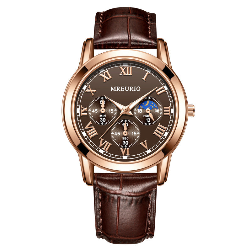 Men's Luxury Business Quartz Watch | Classic Leather Strap Dress Wristwatch